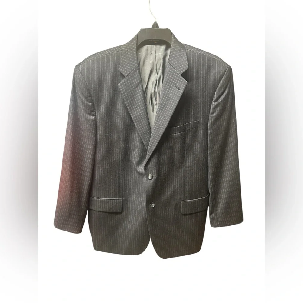Joseph & Feiss Sport Coat Blazer Suit Jacket Wool 2 Button Dark Gray size 44R